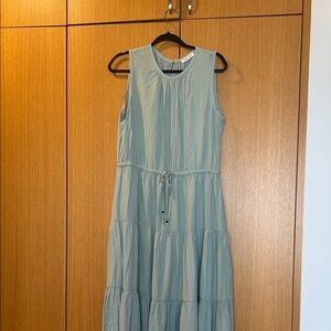 Calvin Klein Sleeveless Teal Maxi Dress